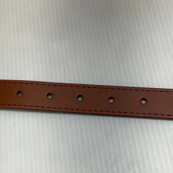Genuine leather dog collar belt brown color large size - Picture 6 of 7